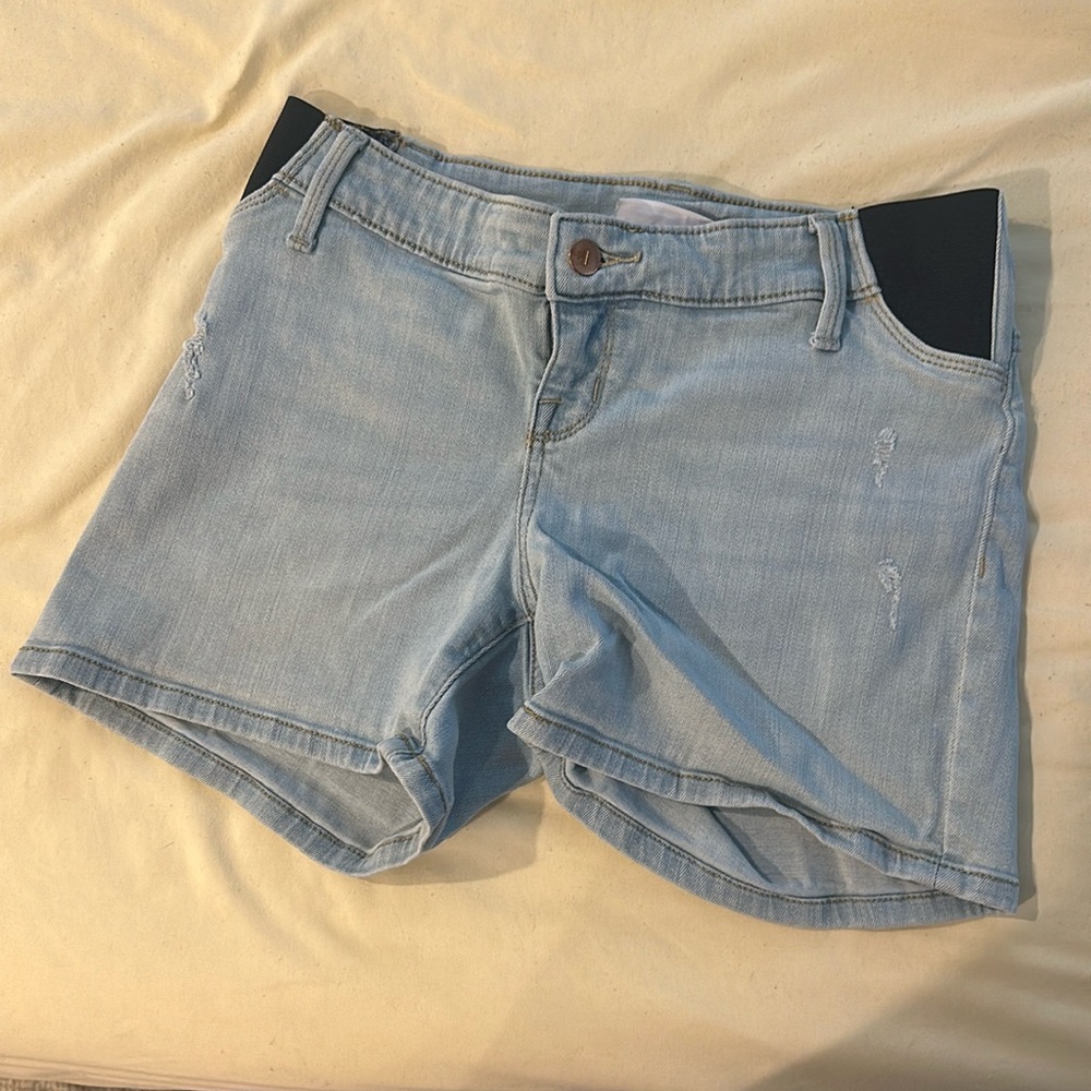 Maternity midi jeans shorts